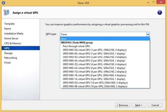 GPU configuration page